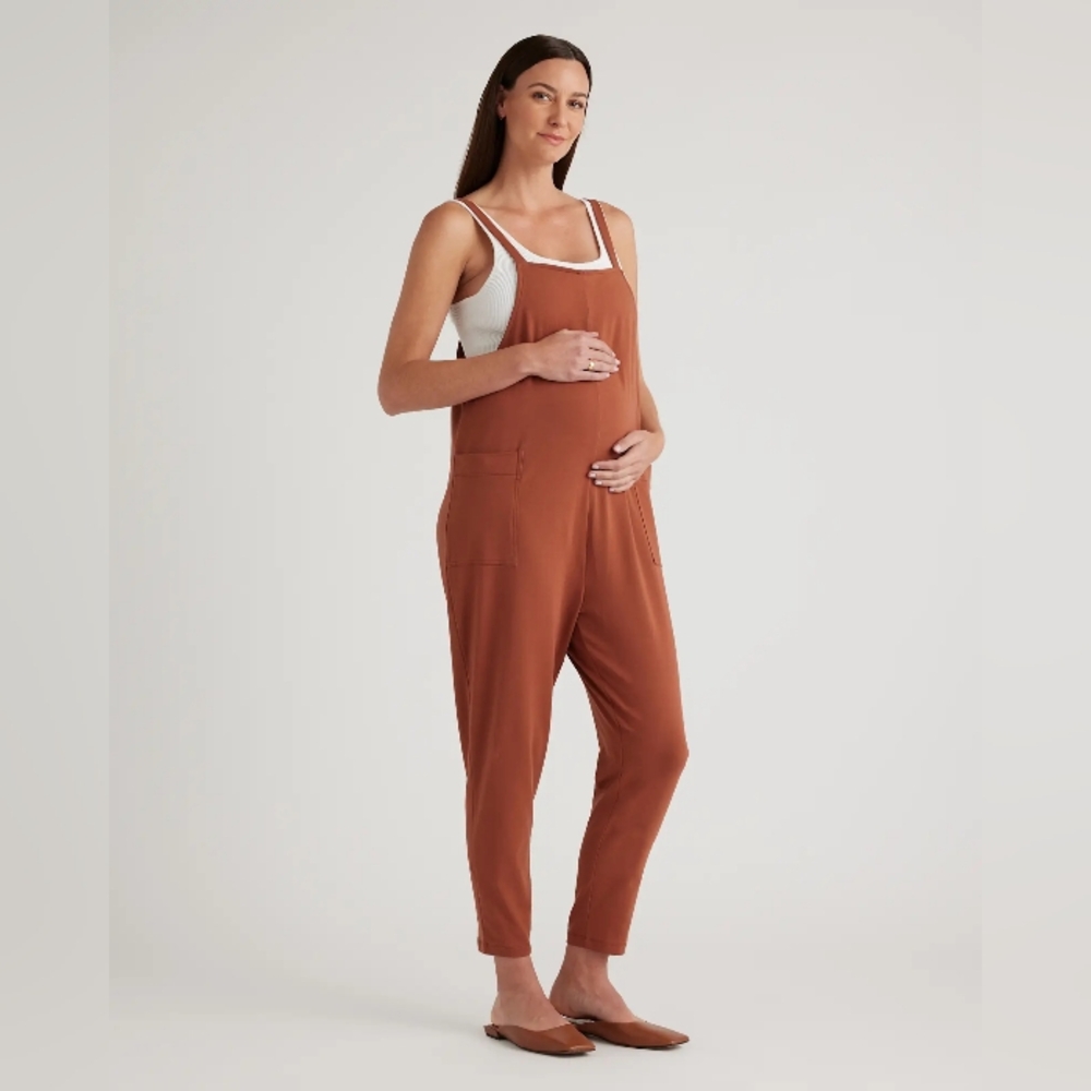 Quince Women's Brown Jumpsuit Maternity M